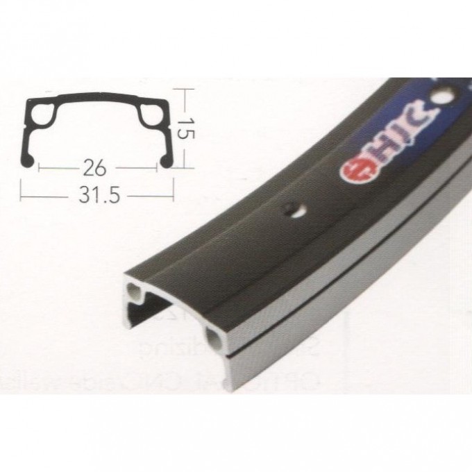 Обод 16" P-7X HJC 28H одинарный, серебристый 330092