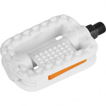 Педали FP-826 Feimin ось 1/2" со светоотражателями, пластиковые белые