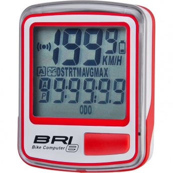 Велокомпьютер STELS BRI-8 бело-красный