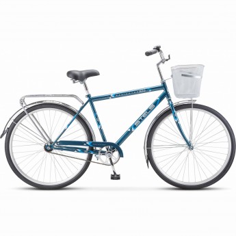 Велосипед STELS Navigator 28" 300 Gent Z010/Z011 (с корзиной) (LU085341) морская волна, 2023