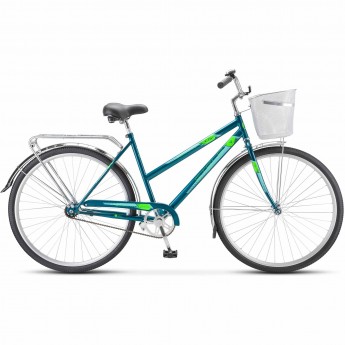 Велосипед STELS Navigator 28" 305 C Z010 (с корзиной) (LU101060) морская волна, 2023